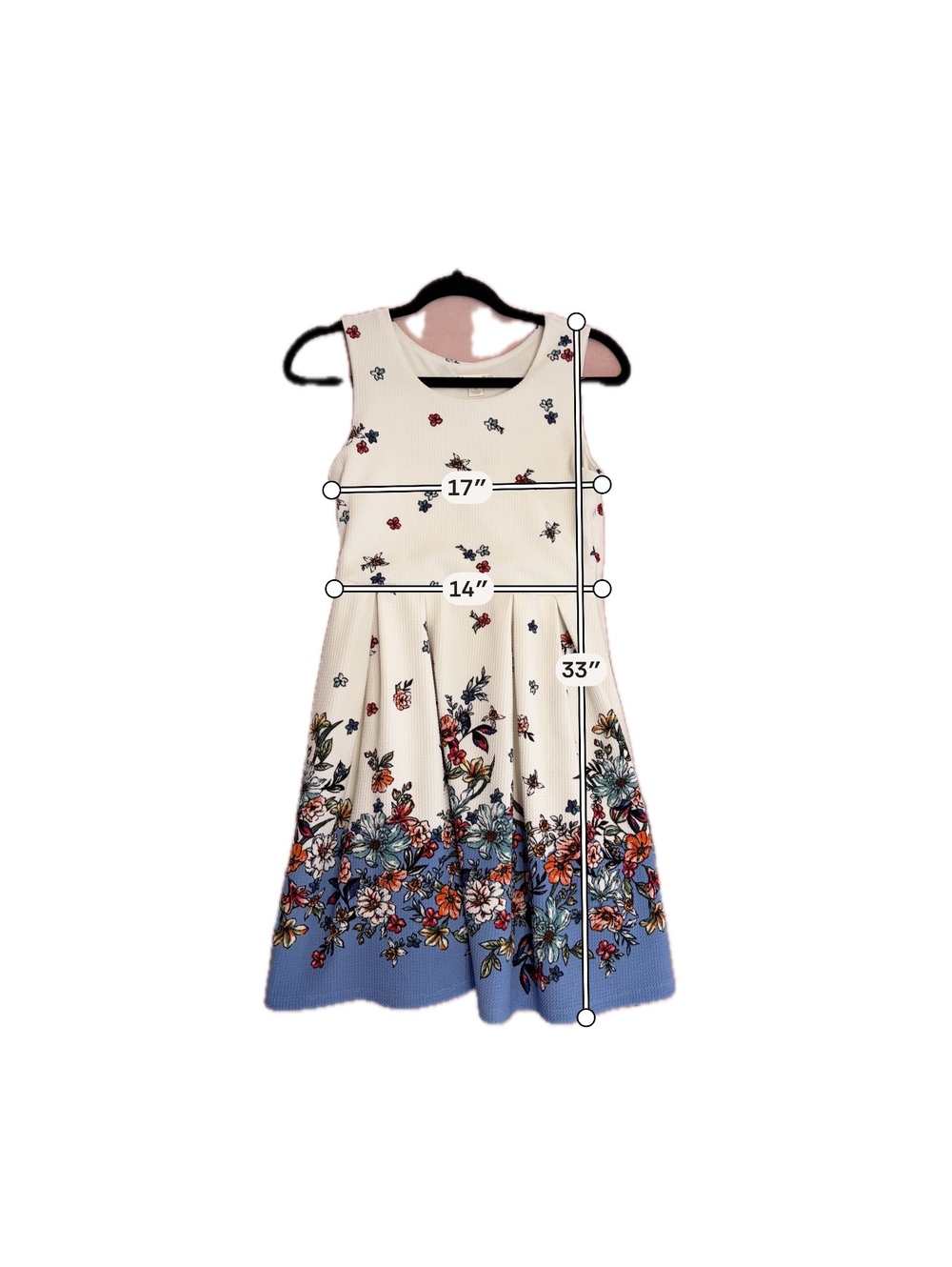 Knitworks Floral Sleeveless Fit and Flare Dress Size 14 - Picture 6 of 6